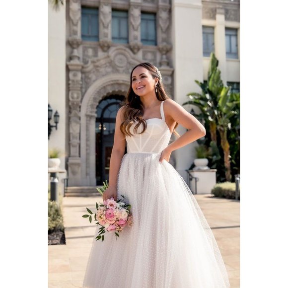 BHLDN Watters Lynette Wedding Gown tea length Size 10 NEW - Picture 7 of 11